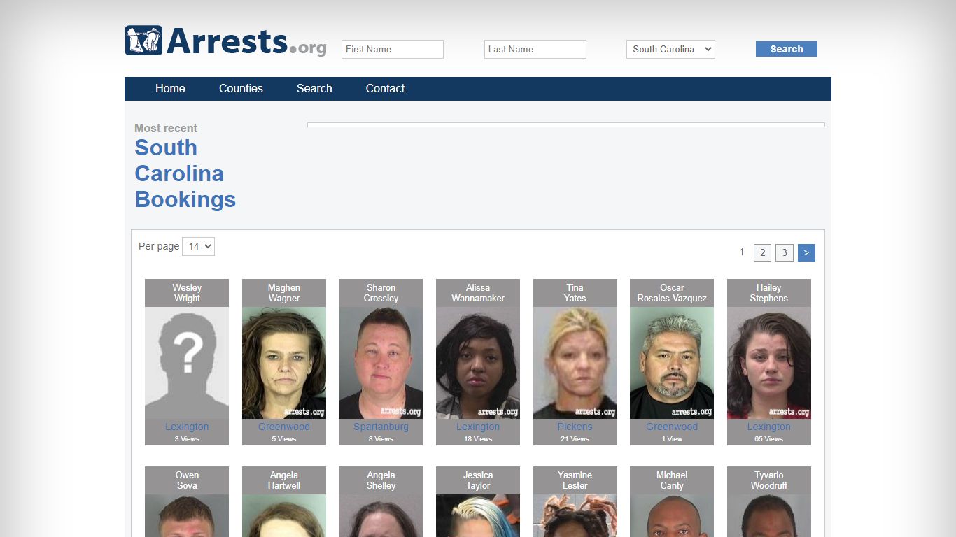South Carolina Arrests and Inmate Search