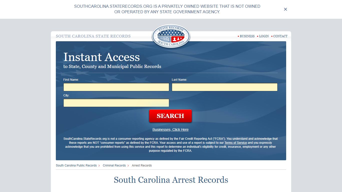 South Carolina Arrest Records | StateRecords.org