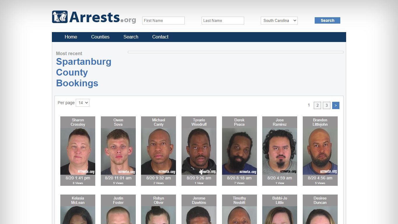 Spartanburg County Arrests and Inmate Search